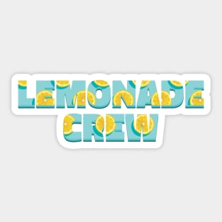 Lemonade Crew Typography - Pattern Sticker